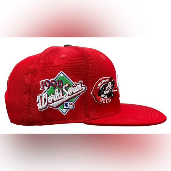NEW Cincinnati Reds PRO STANDARD 1990 Champions Side Patch SnapBack Hat Pink UV - Picture 2 of 13